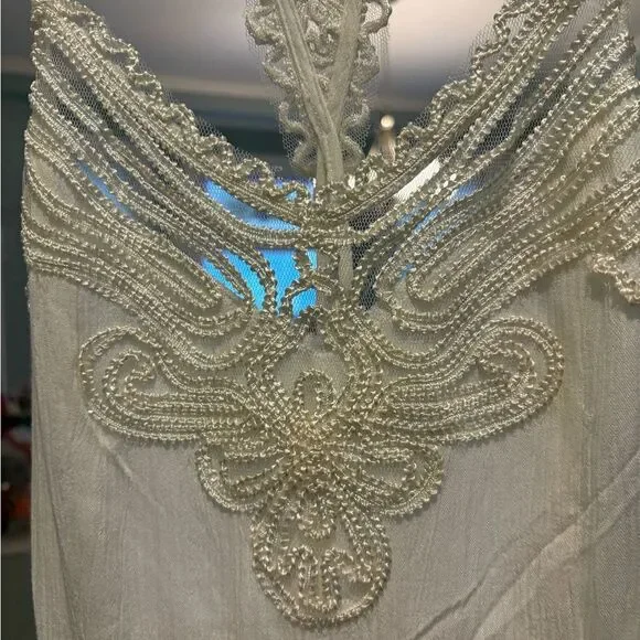 NWT Anthropologie RAGA Boho White Crochet Lace Maxi Dress - Picture 3 of 4